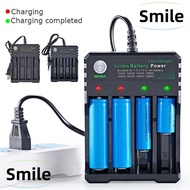 SMILE 18650 Battery Charger Portable Adapter LED 4 Slots