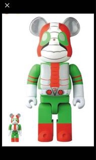 全新未開封 Medicom Bearbrick 幪面超人 kaman rider V3 昭和 400% + 100%