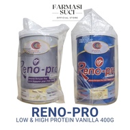 Susu RENO-PRO Vanilla 400g Low Protein / High Protein Criticare Renal Care Supplement