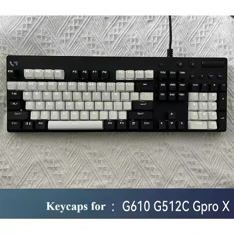 GEFENSI New Original Suitable For Logitech G610 Black Keycaps PBT Translucent Cherry Mechanical Keyb