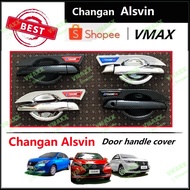 Changan Alsvin 2021 - 2024 Chrome & Carbon Fiber and Chrome Pattern Car Door Handle Bowl Cover Car A