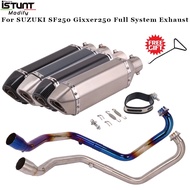 Slip On For SUZUKI GIXXER 250 Gixxer250 SF250 Motorcycle Exhaust Full System Escape Modified Front Tube Middle Link Pipe