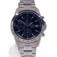 SEIKO mens watches quartz wrist watch analogues -- BLK SLV 7T92-0DW0 Direct from Japan Secondhand