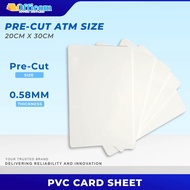 Officom 1pc PVC Card Sheet 20cm x 30cm Pre-Cut ATM Size PVC ID Card Sheet for Personalized Gift Card