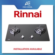 RINNAI RB-7302S-GBS 2 BURNER TEMPERED GLASS GAS HOB