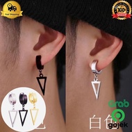 Anting Jepit Pria Magnet Tindik Palsu Tanpa Tindik Segitiga Kpop A58