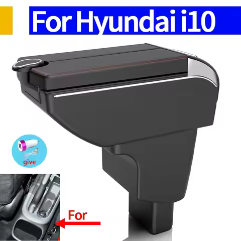 For Hyundai I10 Armrest Box For Hyundai I10 Car Armrest Central storage Box Interior Dedicated Retro