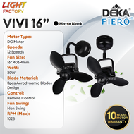 🔥HOT🔥DEKA FIERO VIVI 16" Designer Wall Fan 12 Speeds with Remote Control Ceiling+Wall Mounted Ceilin