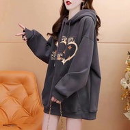 Hoodie/卫衣/秋冬新款加绒加厚连帽卫衣女2025新款韩版宽松中长款百搭洋气上衣11.29