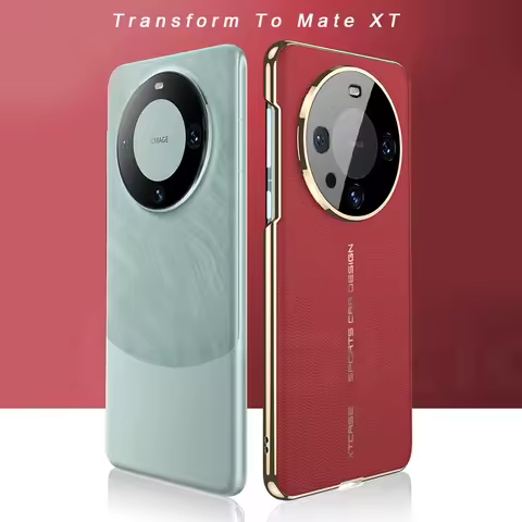 GKK Original Case For Huawei Mate 60 50 Pro Luxury Plating Leather Camera Protective Hard Cover For 