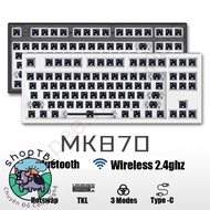 Mk870 mechanical keyboard Kit wireless version with 3 pre-lube connection modes, pre-foam lining, fo