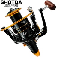 GHOTDA 5.2:1 High Speed Metal Spool Spinning Fishing Reel for Carp in Freshwater and Saltwater