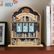 NIUYOUJS Reading Tracker Signage, 2D Books Read This Year Books Read Tracker,  Wooden Handmade Readi