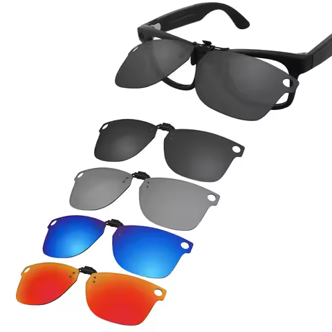 Beeyspecslab Polarized Flip-up Glasses Clip Anti-glare Compatible with RayBan Meta Wayfarer RW4008 5