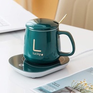 New Coffee Mug Warmer with Spoon gelas kopi lucky Auto Shut on/Off Beverage Warmers Plate Electric C
