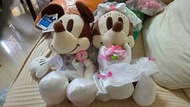 迪士尼mickey mouse 婚紗情侶公仔 (全新)