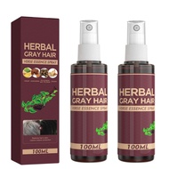 2Pcs Herbal Essence Hair Spray,Gray Hair Verse Essence Spray,Hair Darkening Conditioner,Reverse Grey