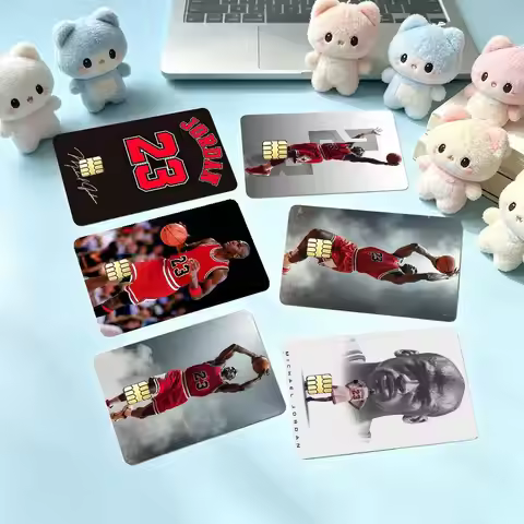 Michael Jeffrey-Y Jordan Sports Credit Card HD Stickers Small Chip Waterproof Sticker Game Card Deca