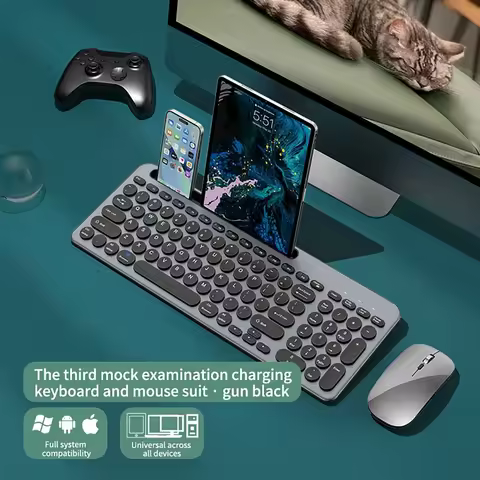 Wireless Keyboard Mouse With Card Slot Tablet 2.4G Wireless bluetooth Keyboard For iPad Windows Mac 