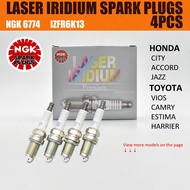 100% ORIGINAL NGK 6774 IZFR6K13 Laser Iridium Spark Plug For Vios/ Camry/ City/ Accord/ Jazz/ Fit
