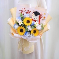 BET.创意向日葵香皂花束成品手捧花高中大学中考高考毕业季礼物 现货 热卖 Ready Stock11.12