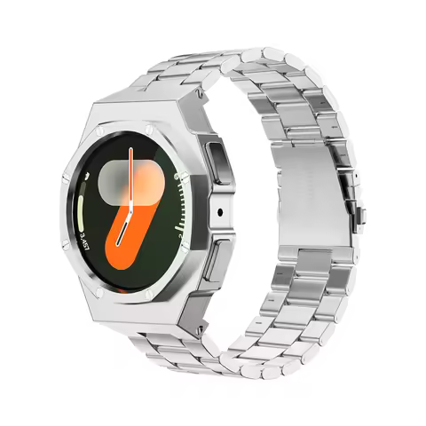 For Samsung Galaxy Watch 7 44mm Stainless Steel Case Modification Kit For Galaxy Watch 7 44mm Metal 