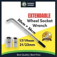 Autozone Tyre Wrench Telescoping Lug Wrench Spanner Lug Wheel  with Sockets Wrench Car Repair Tools 17/19 and 21/23mm