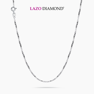 LAZO DIAMOND 9k White Gold Twist Box Chain Necklace