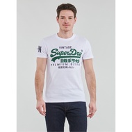 Superdry Superdry Men's T-Shirt White Round Neck Half-Sleeve Summer Casual Loose Half-Sleeve