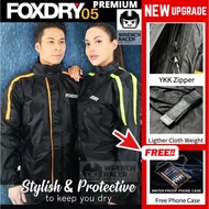 FOXDRY 05 Premium Raincoat Rainsuit Baju Hujan Waterproof Rain Jacket (Jacket & Pants) / NEW Premium