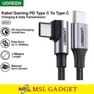 UGREEN Kabel Data Gaming USB Type C to Type C Elbow Siku SFC Super Fast Charging