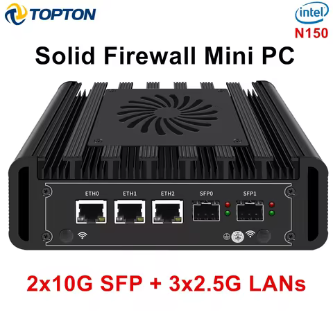 Solid Firewall Mini PC 3x2.5G i226-V Lans Intel i3 N300 N100 2x10G SFP+DDR5 NVMe Proxmox pfSense OPN