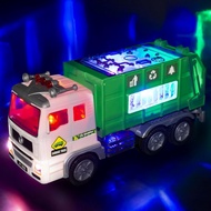 Electric Garbage Truck Toys for 3 4 5 6 Year Old Boys, Bin Lorry Toy with 4D Lights and Sounds, Kids
