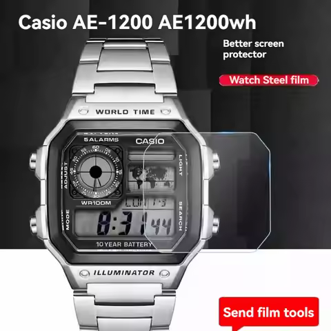 For Casio AE-1200 AE1200 AE-1300 Watch Tempered Film AE-1200WH-1B AE-1200WHD AE1200 Watch Mirror Scr