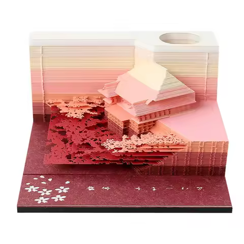 Omoshiroi Block 3D Notepad, Kiyomizu Temple 3D Note Notebook, Custom Logo Memo, Desk Accessories, Fa