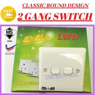 LWD 2 Gang 1 Way Switch / Suis 2 Butang / 2gang Switches