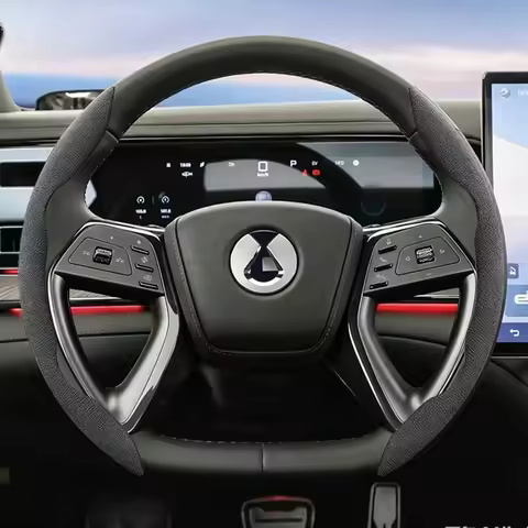 Suitable for Denza Breathable Hole Leather Steering Wheel Cover D9 N9 Z9Gt Dm D9 Ev Z9Gt Ev Z9 Ev N8