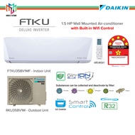 Daikin FTKU35BV1MF 1.5 HP Wall Mounted Deluxe Inverter Air-conditioner with Built-in Wifi Control &amp; 3D Airflow