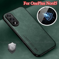 Luxury Leather Case For 1+ OnePlus Nord 5 CE5 5G Shockproof Plain Solid Color Phone Back Cover Fashi