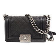 CHANEL 牛皮皮革Boy 20鏈帶肩背袋