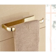 Polished Gold Color Brass Square Wall Mounted Bathroom Single Towel Bar Holder Rack sba844