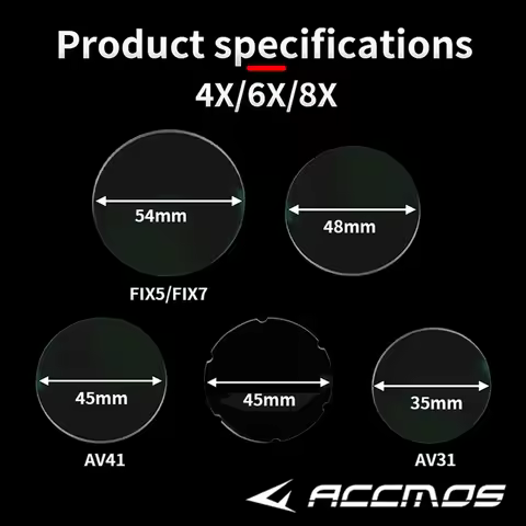 Archery Bow Sight Scope Lenses Target Aiming Magnification Lens 4x/6x/8x Diameter 35/45/48/54mm Shoo
