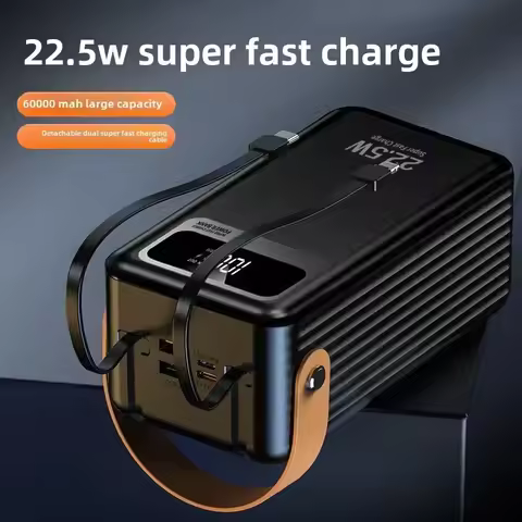 2025 New 80000mAh Power Bank 22.5w Super Fast Charging Large Capacity 60000mAh Outdoor Convenient Mo