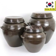 Korea Traditional Onggi(Jar)항아리(kimchi jar)3liter(16cmx18.5cm)5liter(16cmx22.5cm)8liter(20cmx25cm)