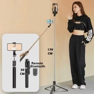 3in1 Bluetooth Selfie Stick 170 cm R1-L | 170CM Bluetooth Shutter Remote Tripod Selfie Stick 360 Deg