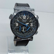 Alexandre Christie Men's Chonograph Black Leather Strap Authentic Watch 6283 MCLIPBABU