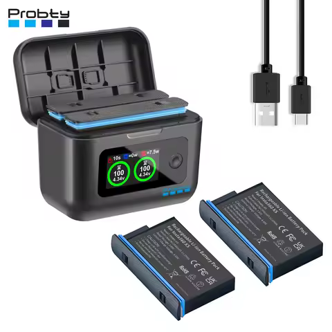 For Insta360 X5 Battery 2850mAh Fast Charger Hub Power Accessories For Insta 360 ONE X 5