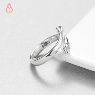 [DPGT] 925  silver jewelry love hug ring retro fashion  flow open ring