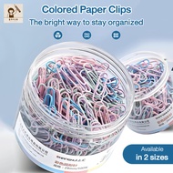 29mm Metal Round Paper Clip Mix Colour Pins with Plastic Box School Office Stationary 金属回形针