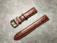 NOS 舊倉底 SEIKO 精工 19MM 皮錶帶 連 18MM金色扣